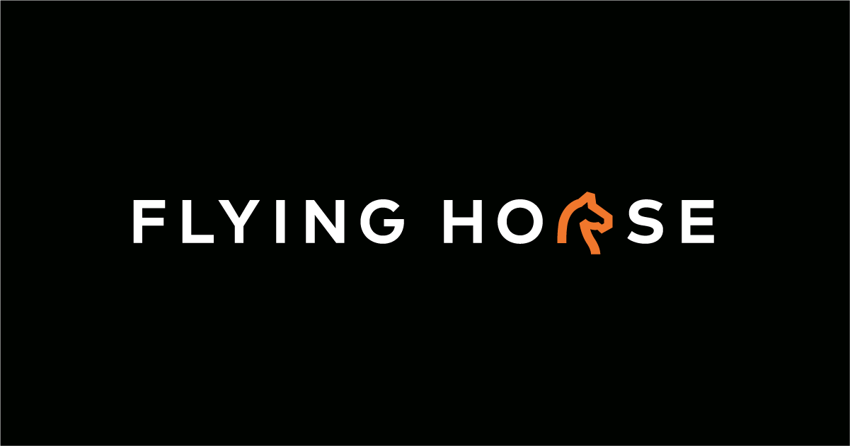 Pegasus flying horse logo design template Vector Image